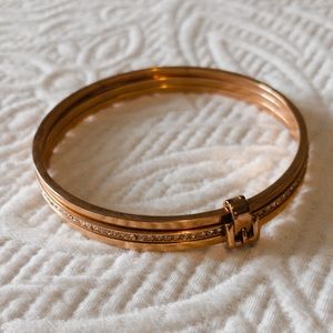 Michael Kors rose gold bangle set